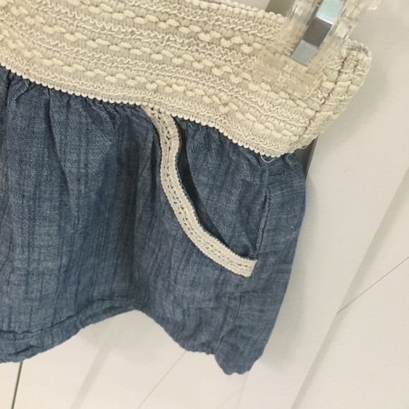 Just Be, Blue and off-white shorts. Size small - Picture 3 of 11